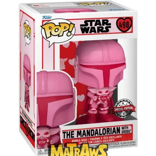 Funko Pop! - Star Wars: The Mandalorian With Grogu (Special Edition) #498 Action- Og Legetøjsfigurer