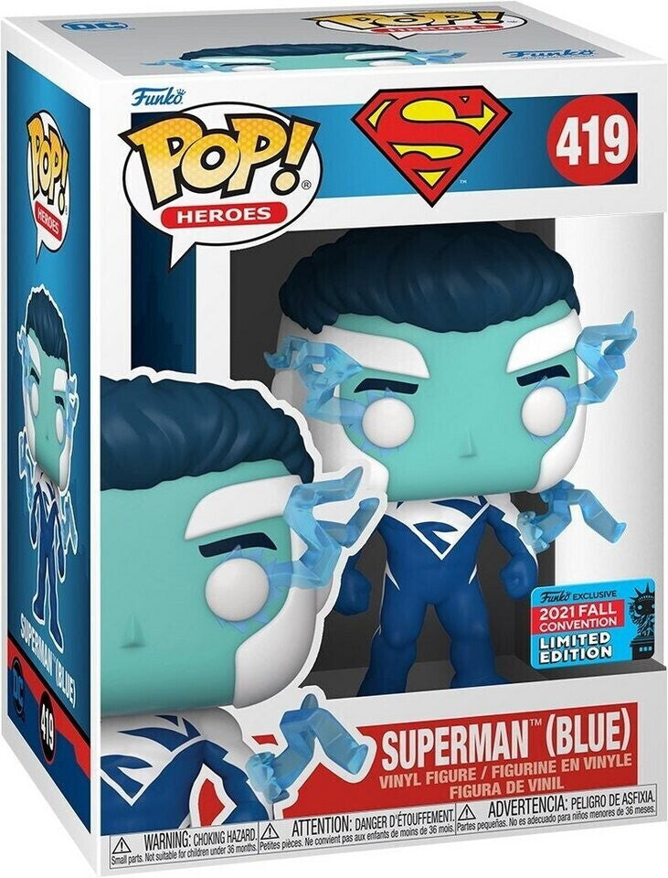 Funko POP! Superman Blue 2021 Fall Convention Exclusive #419