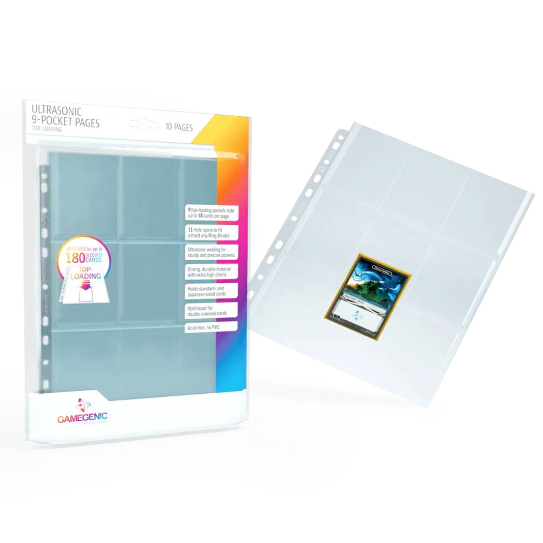 Gamegenic: Ultrasonic 9-Pocket Pages Toploading (10 stk.) Kortspil – tilbehør Gamegenic