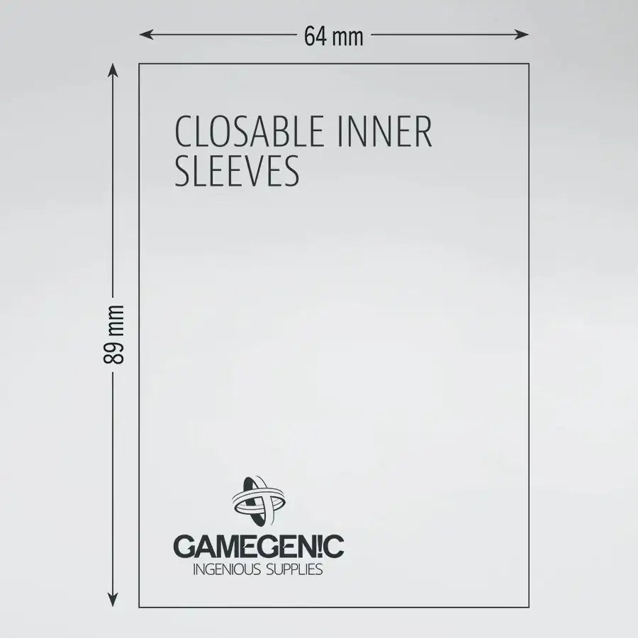 Gamegenic: Closable Inner Sleeves (100 stk.) - Card Sleeves