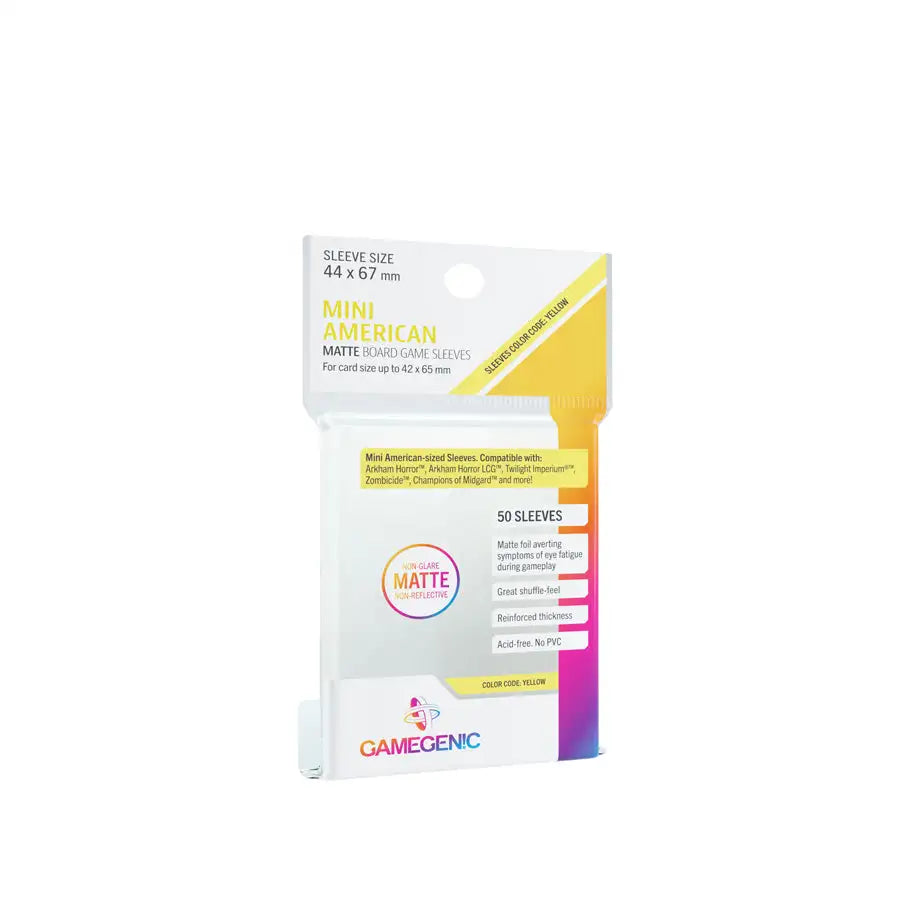 GameGenic: Matte Mini American Sleeves (44x67mm) - 50 stk. Sleeves Gamegenic 