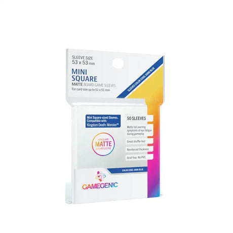 GameGenic: Matte Mini Square Sleeves (51x51mm) - 50 stk. Sleeves Gamegenic 