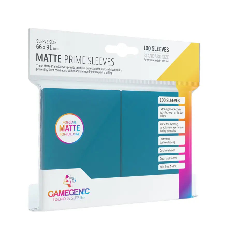 GameGenic: Matte Prime Sleeves - Blå (100 stk.) Sleeves Gamegenic 