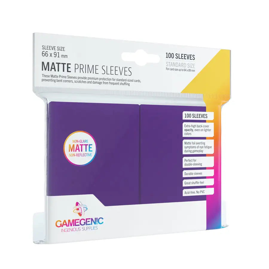Gamegenic: Matte Prime Sleeves - Lilla (100 stk.) Sleeves Gamegenic 