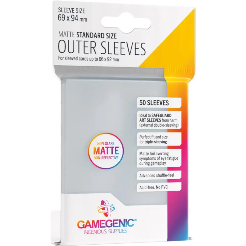 GameGenic: Outer Sleeves - Matte Standard Size (50 stk.)