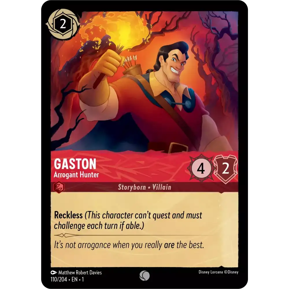 Gaston - Arrogant Hunter (Common) - 110/204 - Disney