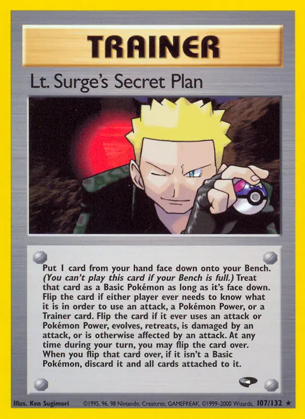 Lt. Surge's Secret Plan⁣ - Gym Challenge⁣ (Rare)⁣ [107] English / Light Played / Normal