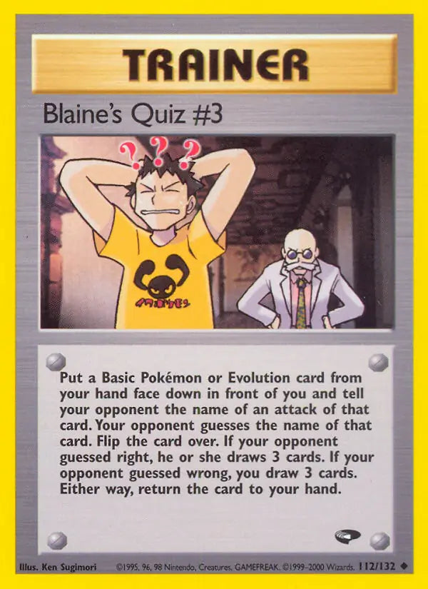 Blaine's Quiz #3⁣ - Gym Challenge⁣ (Uncommon)⁣ [112] English / Near Mint / Normal