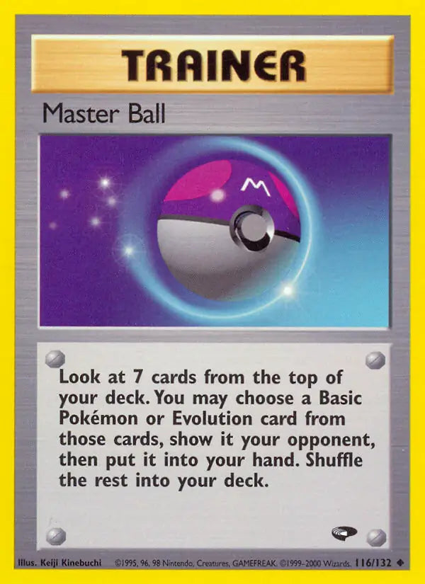 Master Ball⁣ - Gym Challenge⁣ (Uncommon)⁣ [116] English / Near Mint / 1st-Edition