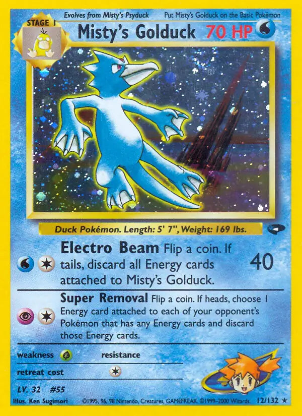 Misty's Golduck - Gym Challenge (Holo Rare) [12] Kortspil