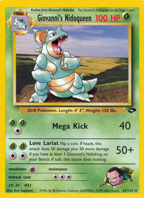 Giovanni's Nidoqueen⁣ - Gym Challenge⁣ (Rare)⁣ [23] English / Near Mint / Normal