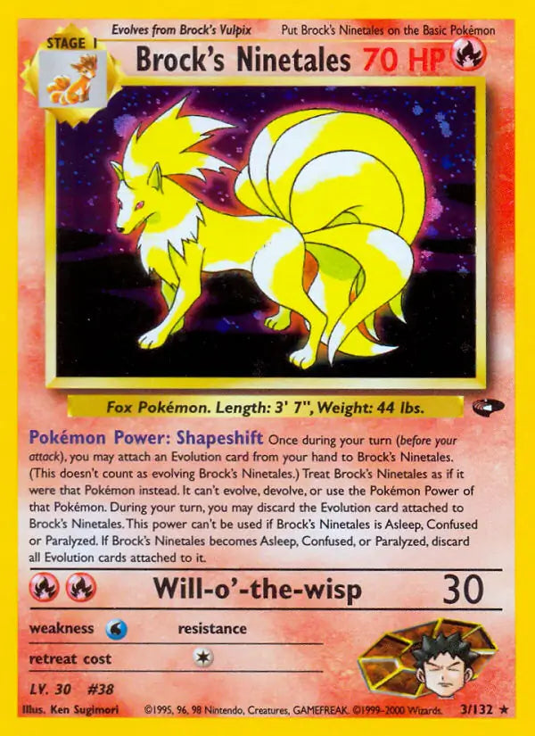 Brock's Ninetales - Gym Challenge (Holo Rare) [3] Kortspil