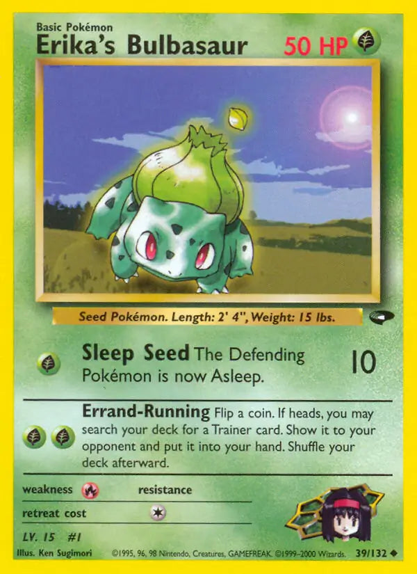 Erika's Bulbasaur⁣ - Gym Challenge⁣ (Uncommon)⁣ [39] English / Near Mint / 1st-Edition