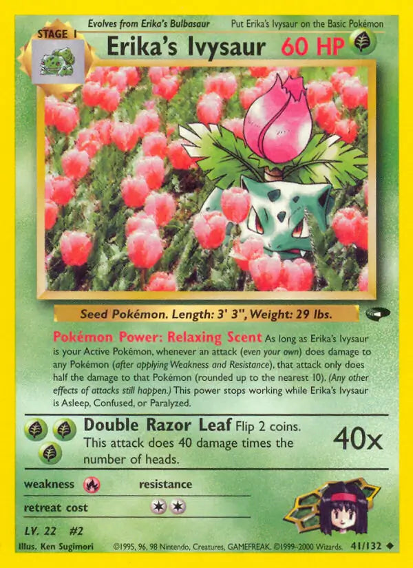 Erika's Ivysaur⁣ - Gym Challenge⁣ (Uncommon)⁣ [41] English / Near Mint / Normal