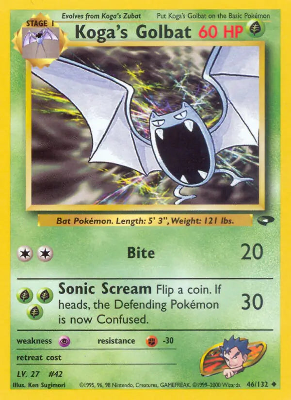 Koga's Golbat⁣ - Gym Challenge⁣ (Uncommon)⁣ [46] English / Poor / Normal