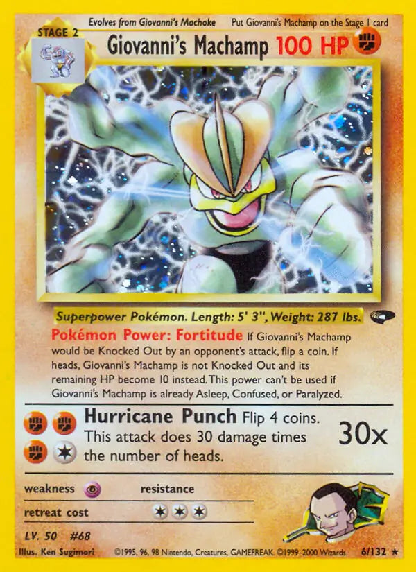 Giovanni's Machamp - Gym Challenge (Holo Rare) [6] Kortspil