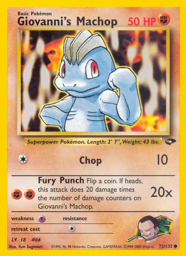 Giovanni's Machop⁣ - Gym Challenge⁣ (Common)⁣ [72] English / Near Mint / Normal