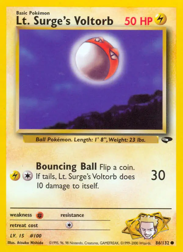 Lt. Surge's Voltorb⁣ - Gym Challenge⁣ (Common)⁣ [86] English / Near Mint / 1st-Edition