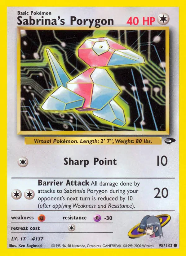 Sabrina's Porygon⁣ - Gym Challenge⁣ (Common)⁣ [98] English / Near Mint / Normal