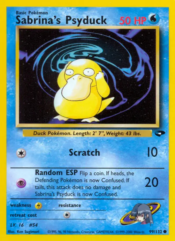 Sabrina's Psyduck⁣ - Gym Challenge⁣ (Common)⁣ [99] English / Near Mint / 1st-Edition