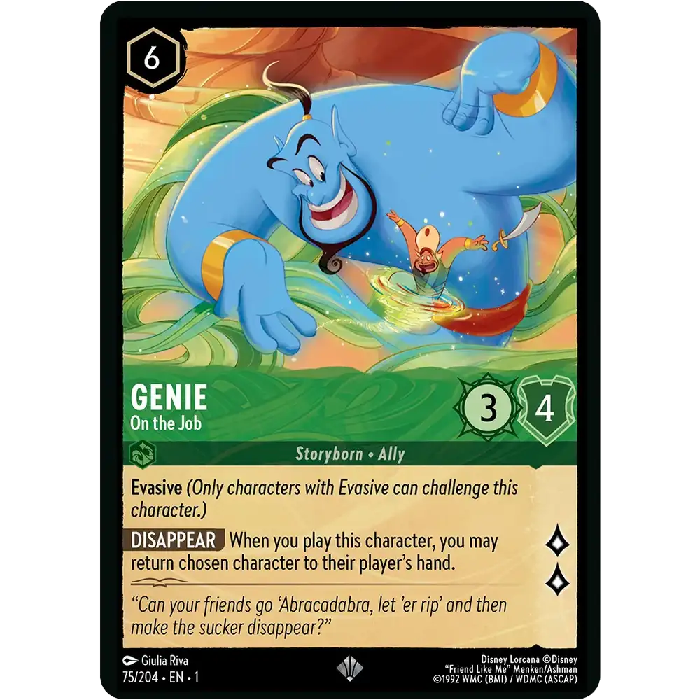 Genie - On the Job (Super Rare) - 75/204 - Disney Lorcana