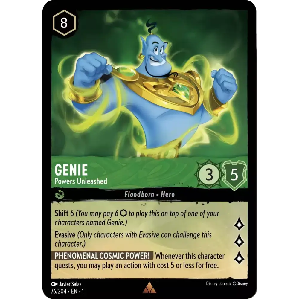 Genie - Powers Unleashed (Rare) - 76/204 - Disney Lorcana