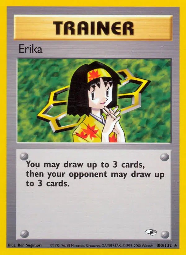 Erika⁣ - Gym Heroes⁣ (Rare)⁣ [100] English / Poor / Normal