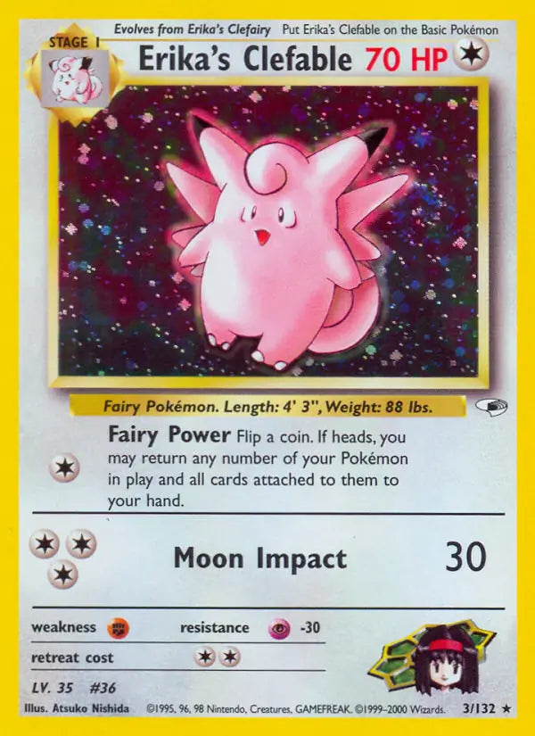Erika's Clefable - Gym Heroes (Holo Rare) [3] Kortspil