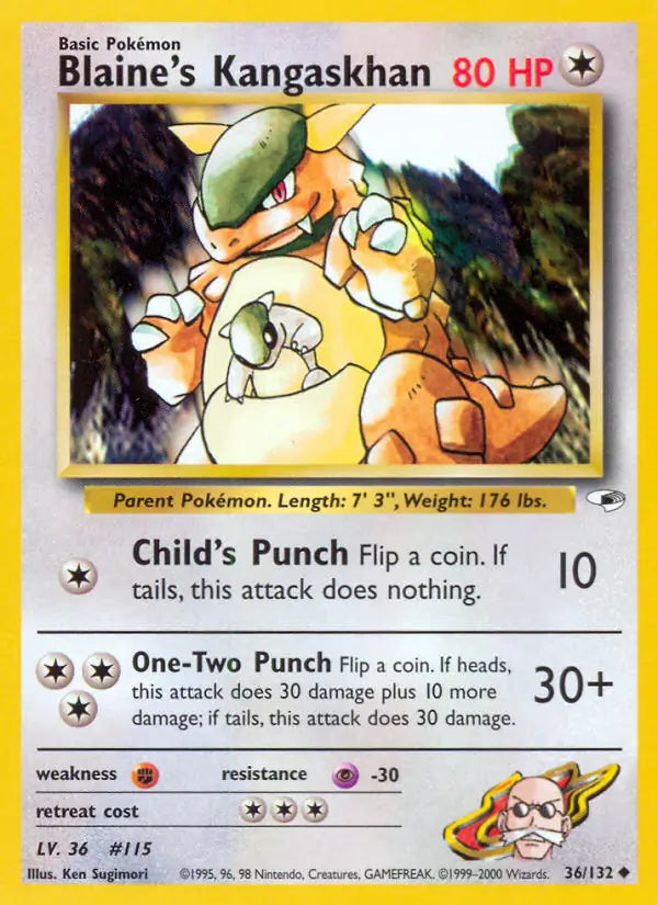 Blaine's Kangaskhan⁣ - Gym Heroes⁣ (Uncommon)⁣ [36] English / Poor / Normal
