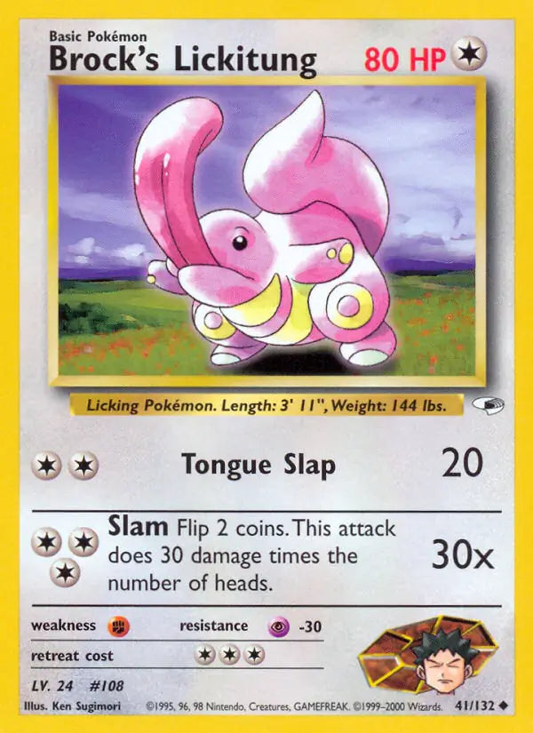 Brock's Lickitung⁣ - Gym Heroes⁣ (Uncommon)⁣ [41] English / Played / Normal
