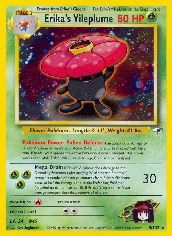 Erika's Vileplume - Gym Heroes (Holo Rare) [5] Kortspil