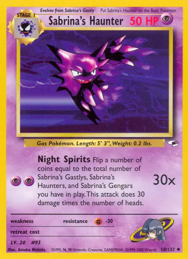 Sabrina's Haunter⁣ - Gym Heroes⁣ (Uncommon)⁣ [58] English / Poor / Normal