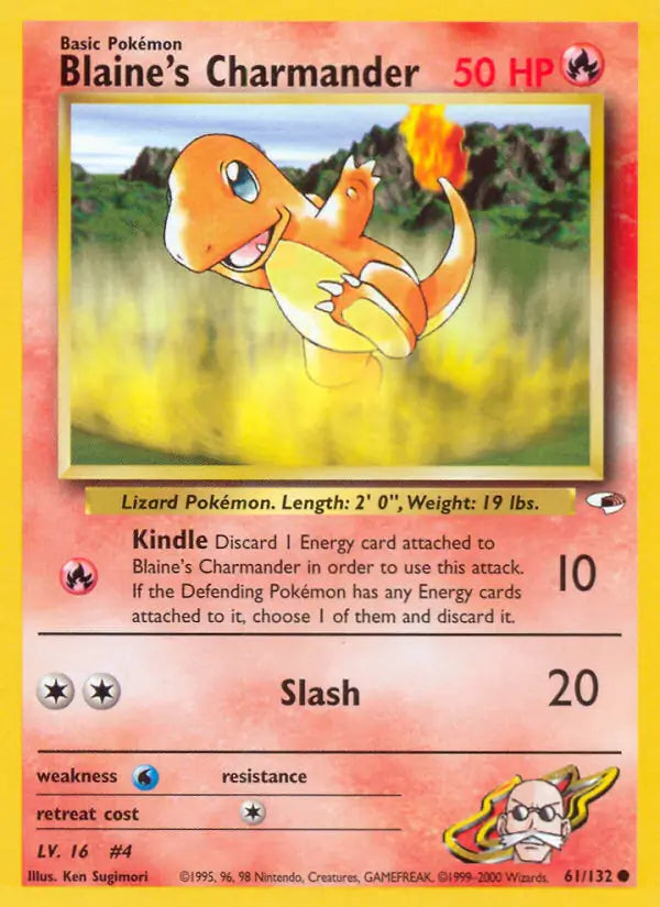 Blaine's Charmander⁣ - Gym Heroes⁣ (Common)⁣ [61] English / Light Played / Normal