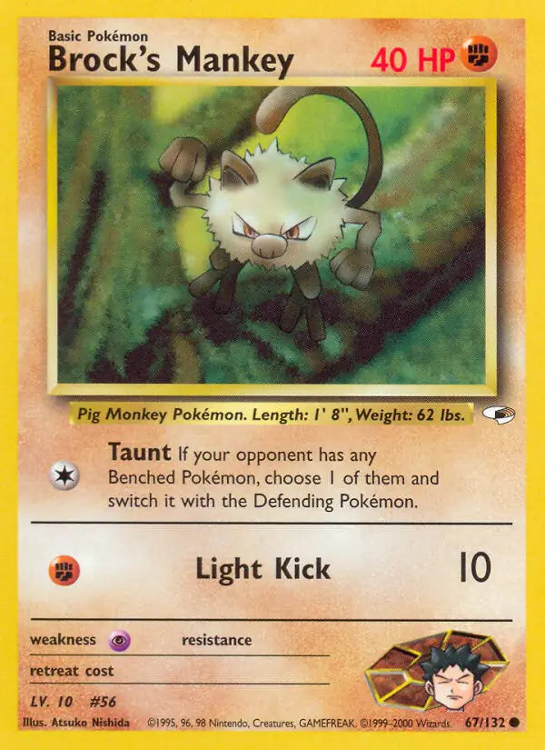 Brock's Mankey⁣ - Gym Heroes⁣ (Common)⁣ [67] English / Near Mint / Normal