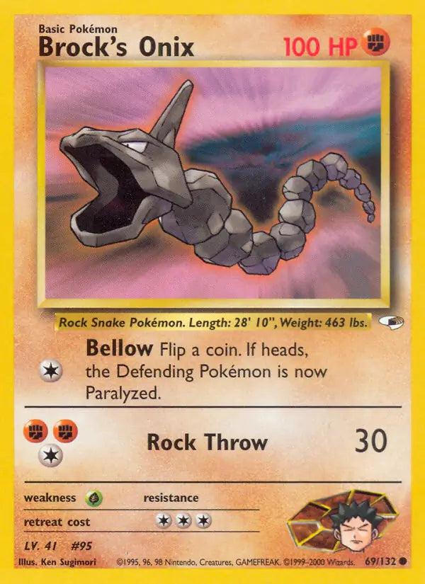 Brock's Onix⁣ - Gym Heroes⁣ (Common)⁣ [69] English / Poor / Normal