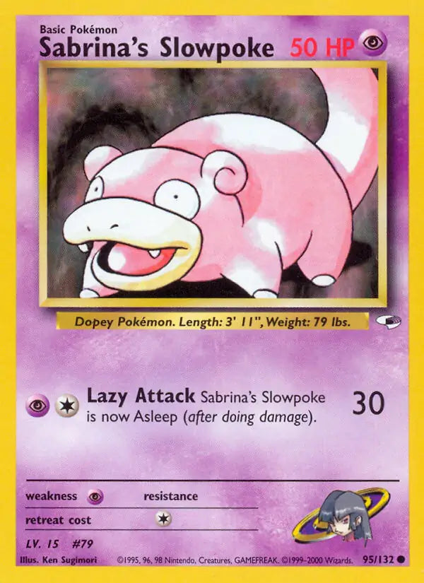 Sabrina's Slowpoke⁣ - Gym Heroes⁣ (Common)⁣ [95] English / Near Mint / 1st-Edition