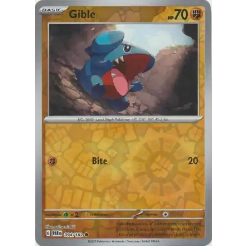 Gible - Reverse - 094/182 - Enkeltkort