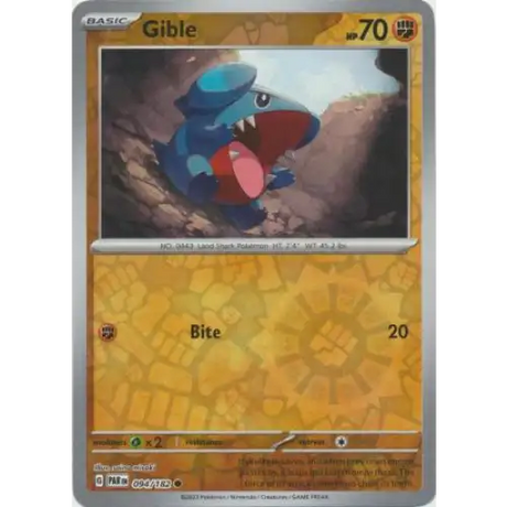 Gible - Reverse - 094/182 - Enkeltkort