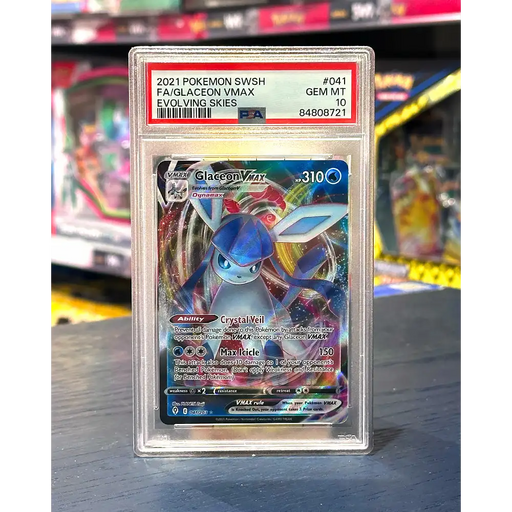 Glaceon VMAX - Evolving Skies - #041 - PSA 10 - Graded Card