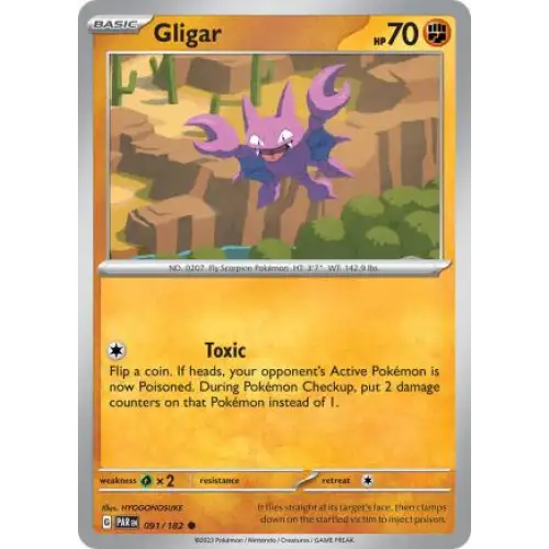 Gligar - 092/182 - Enkeltkort