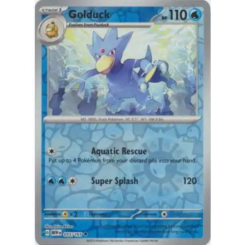 Golduck - Reverse - 055/165 - Enkeltkort