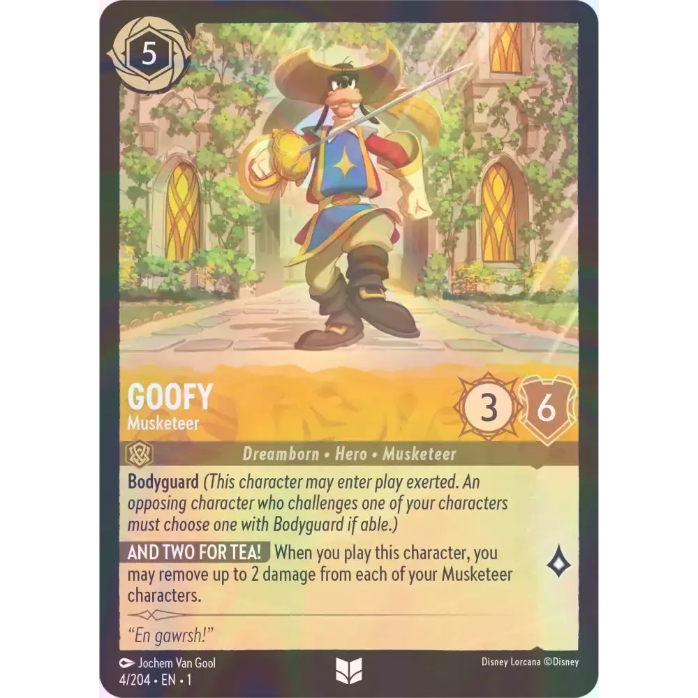 Goofy - Musketeer - Foil (Uncommon) - 4/204 - Disney