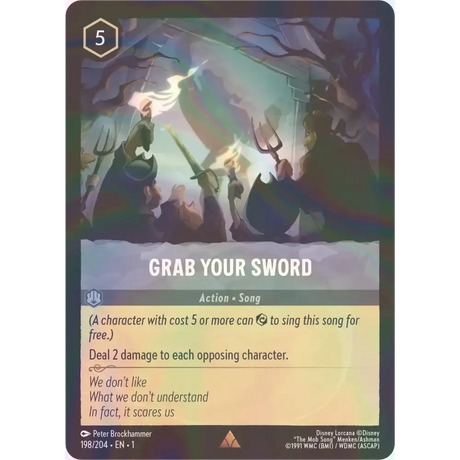 Grab Your Sword - Foil (Rare) - 198/204 - Disney Lorcana