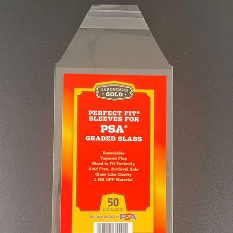 Graded Card PSA Sleeves - Perfect Fit Sealable (50 stk.) Kortspil – tilbehør Cardboard Gold 