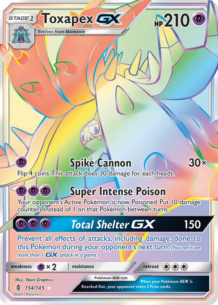 Toxapex GX - Guardians Rising (Secret Rare) [GRI-154] English / Near Mint / Normal