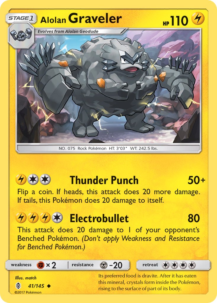 Alolan Graveler - Guardians Rising (Uncommon) [GRI-41] English / Near Mint / Normal