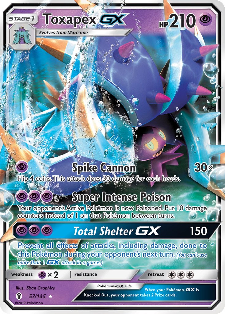 Toxapex GX - Guardians Rising (Ultra Rare) [GRI-57] English / Near Mint / Normal