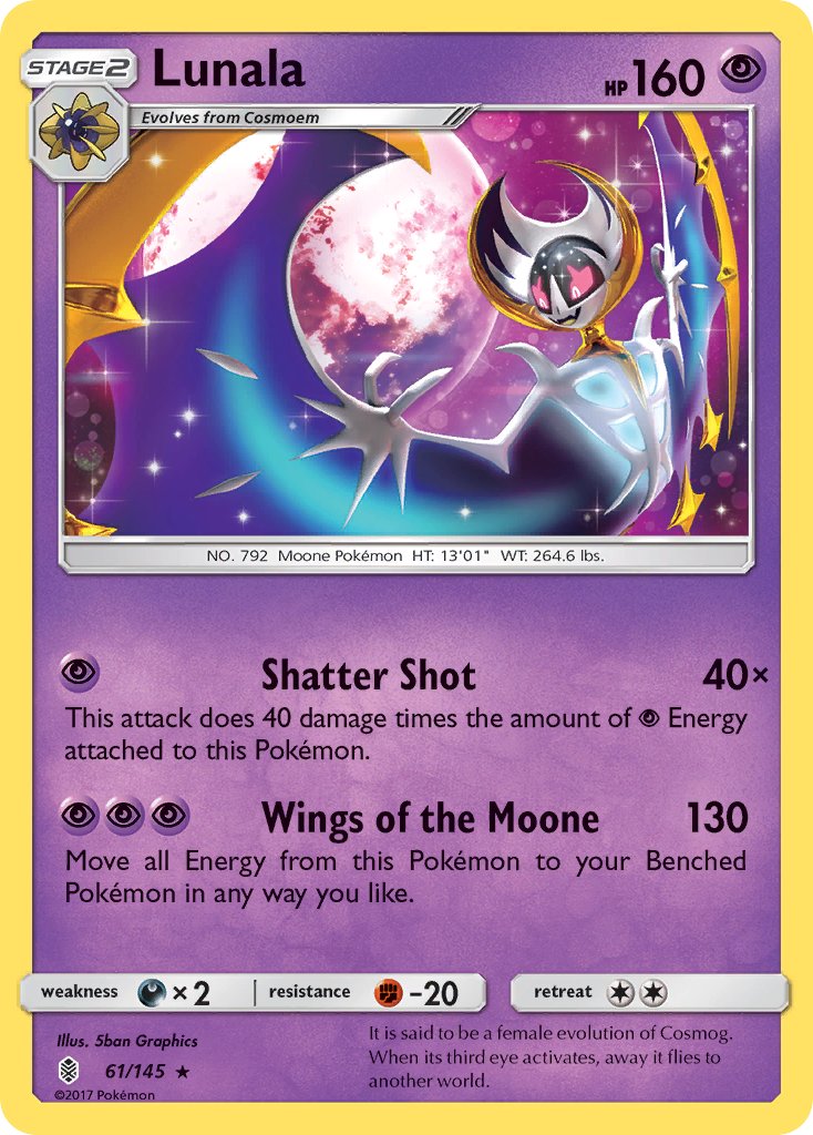 Lunala - Guardians Rising (Rare) [GRI-61] English / Near Mint / Normal