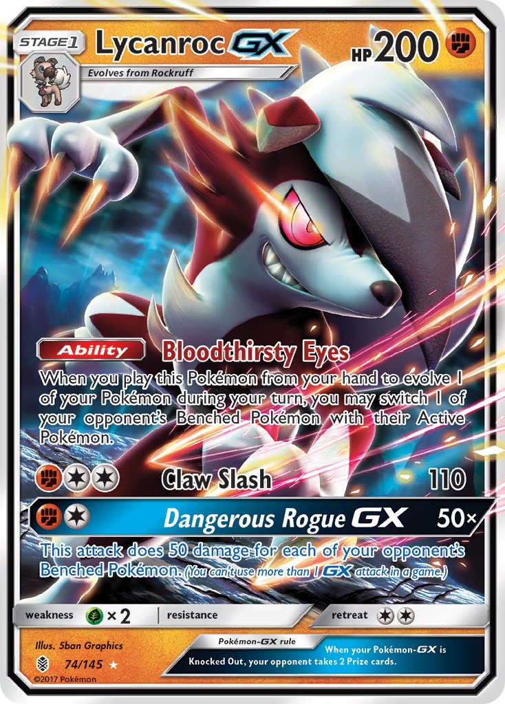 Lycanroc GX - Guardians Rising (Ultra Rare) [GRI-74] English / Near Mint / Normal