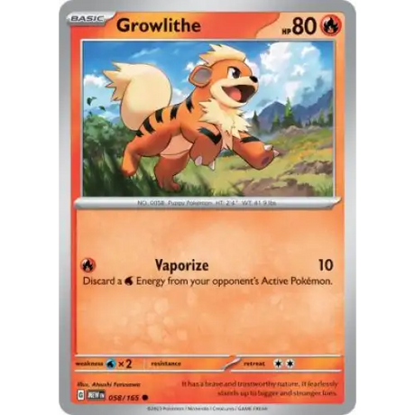 Growlithe - 058/165 - Enkeltkort